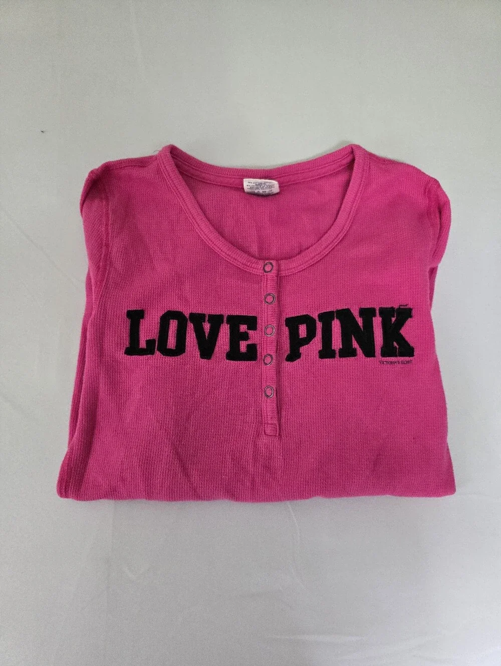 Victoria's Secret LOVE PINK Henley Size Small - Picture 1 of 9